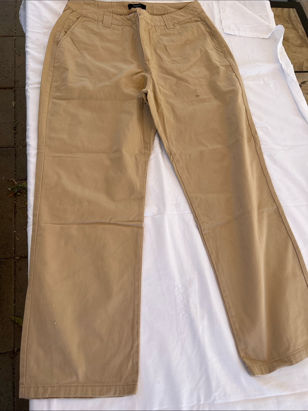 Forever 21 Tan Wide Leg Jeans